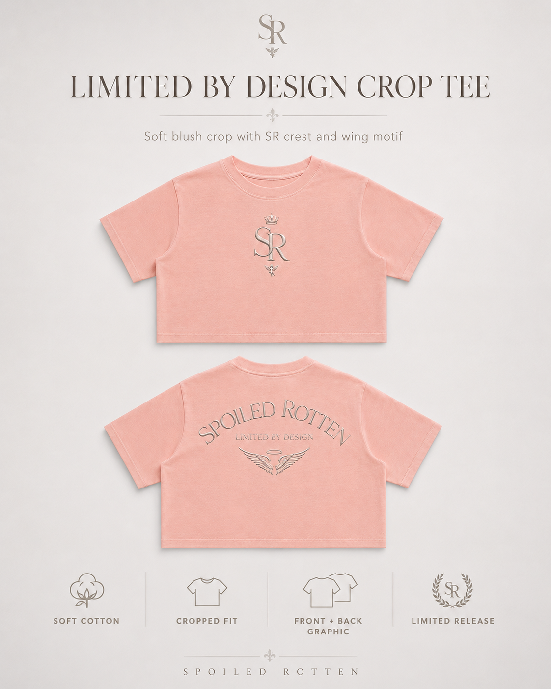 Blush Crown Crop Tee
