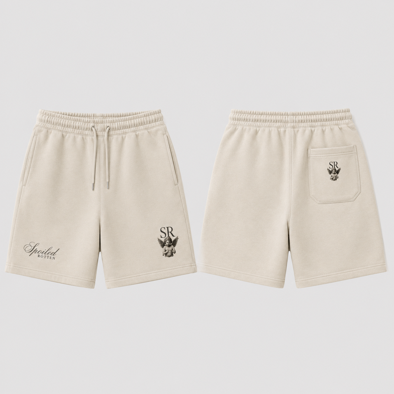 Paradise Angel Fleece Shorts Bone