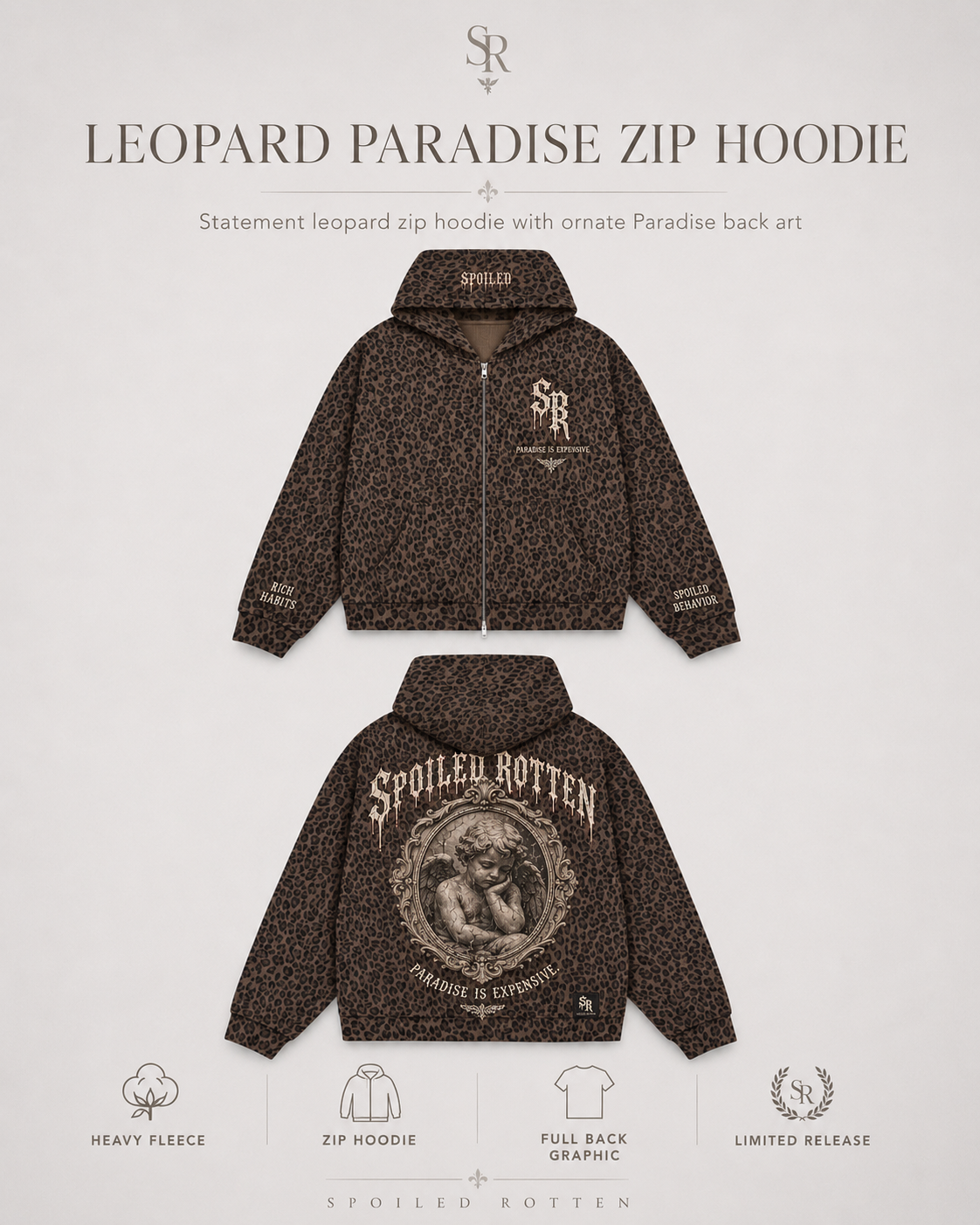 Leopard Paradise Zip Hoodie