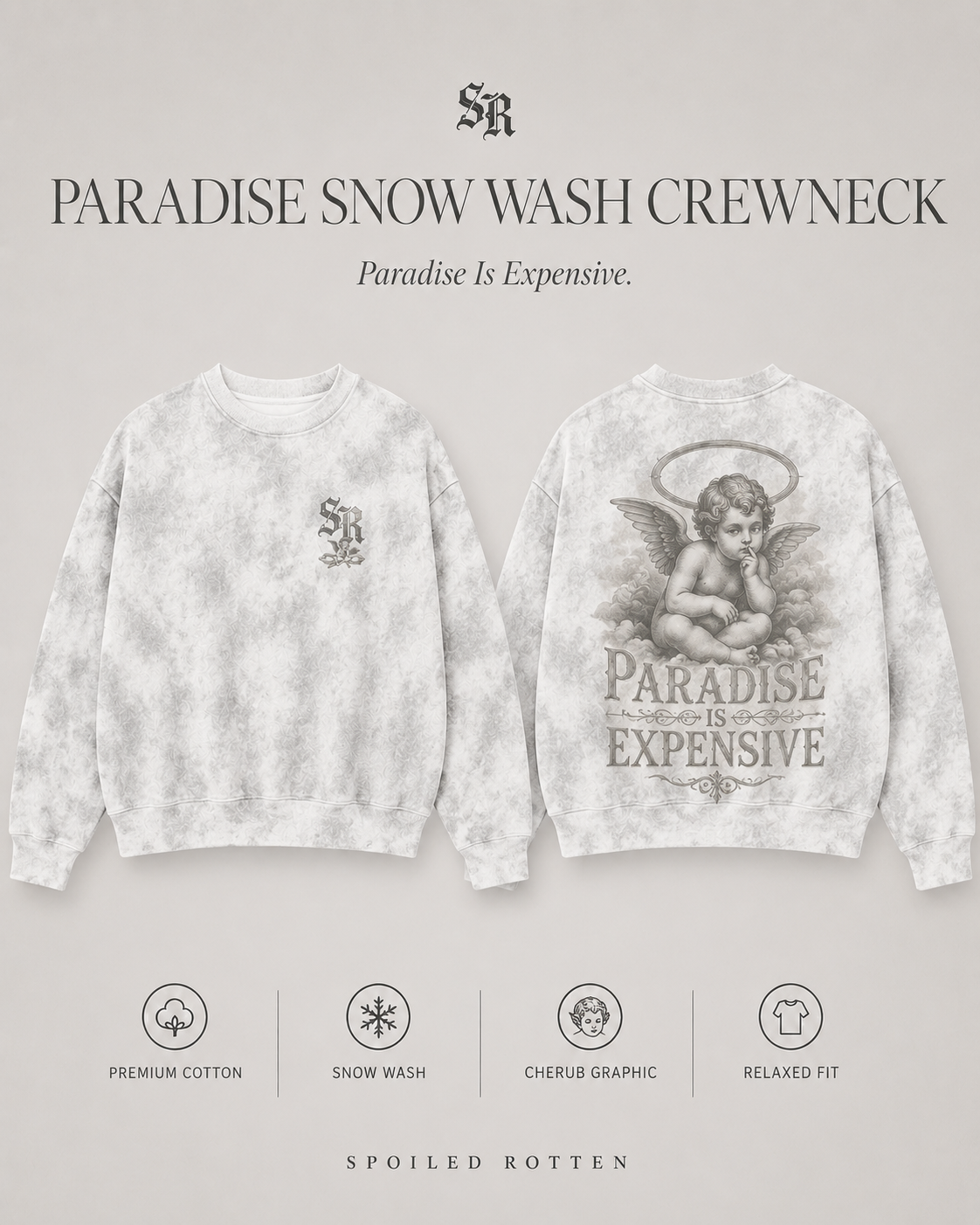 Paradise Snow Wash Crewneck