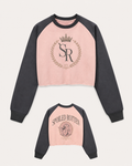 SR 001 Pink Charcoal Cropped Crewneck