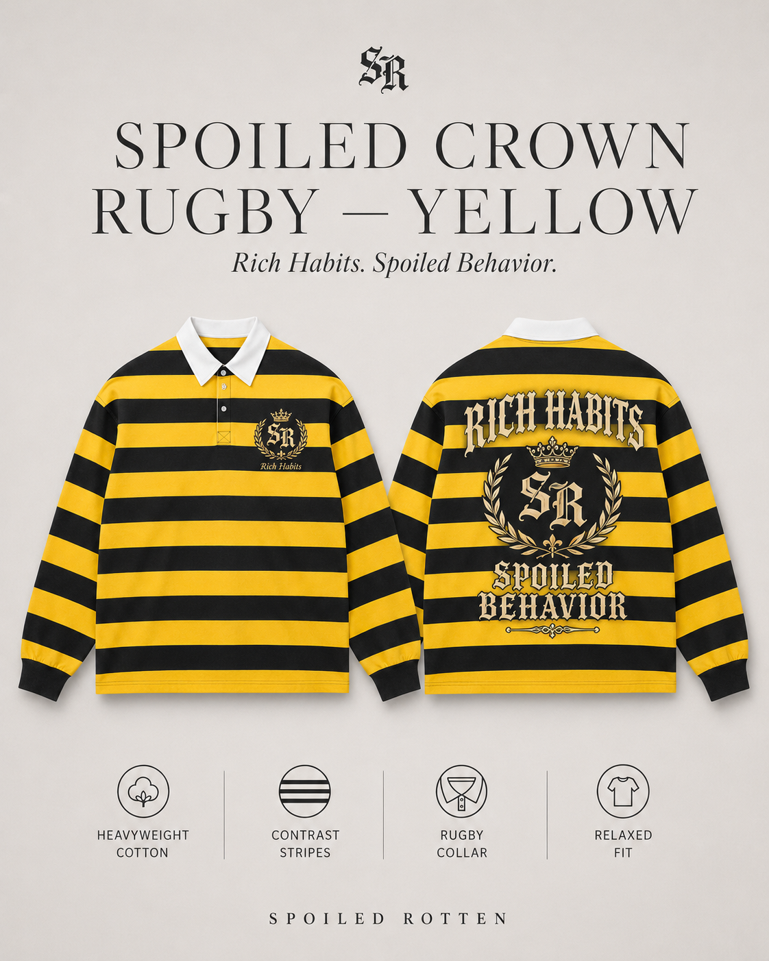 Spoiled Crown Rugby — Yellow
