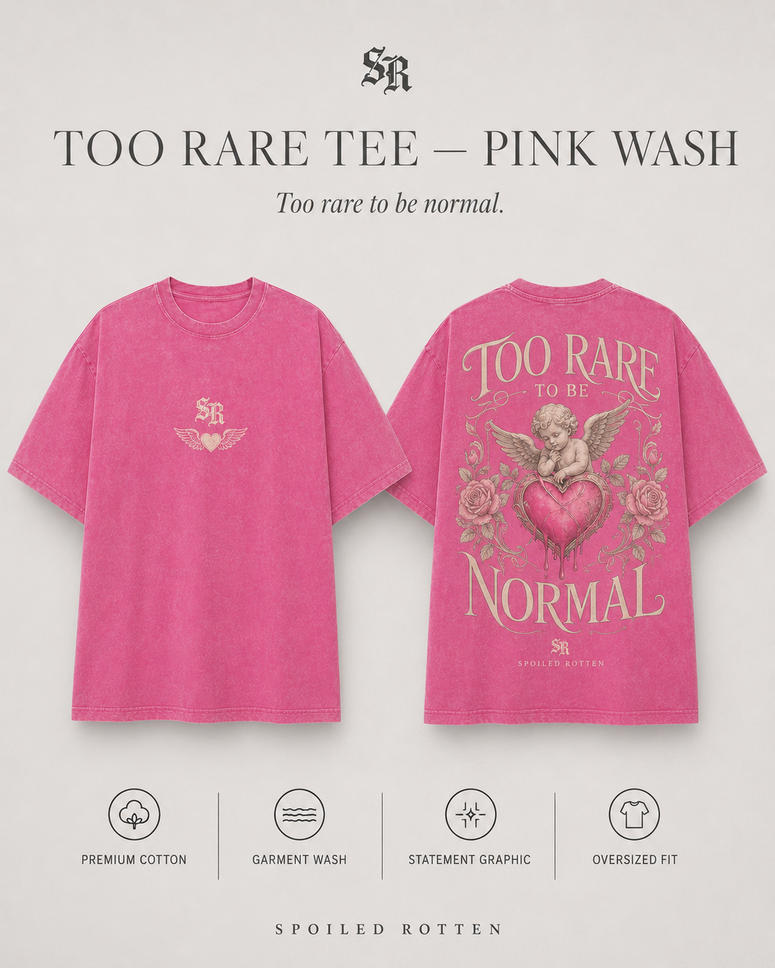 Too Rare Tee — Pink Wash