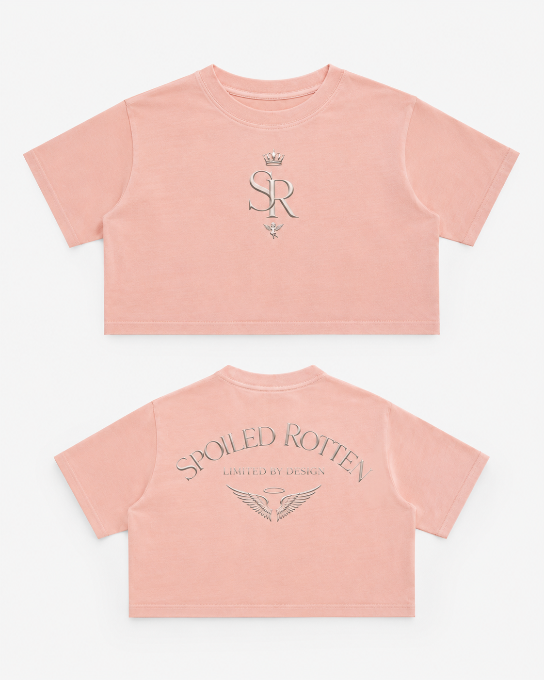 Limited By Design Peach Crop Tee
