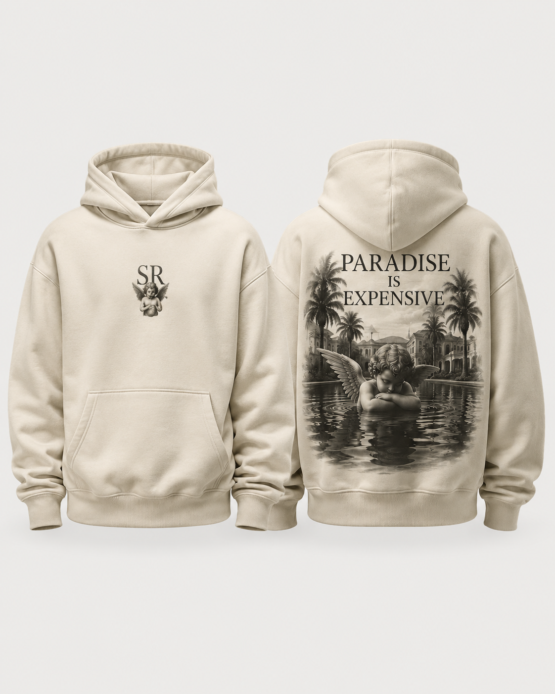 Paradise Is Expensive Bone Hoodie